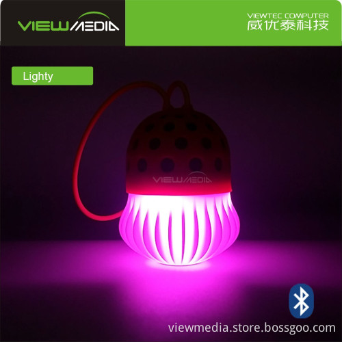 Halloween promotional gift stereo mini music night light Bluetooth speaker
